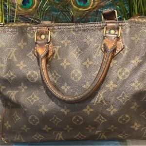 Elegant Brown Monogram Satchel